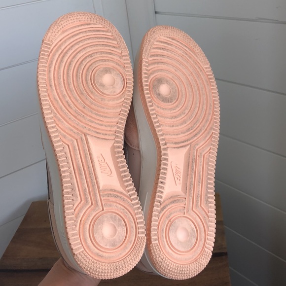 2018 Nike Air Force 1 sneakers worn once! Rose and rose gold! - Picture 15 of 17